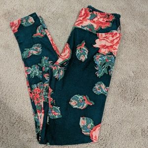 Lularoe floral leggings OS